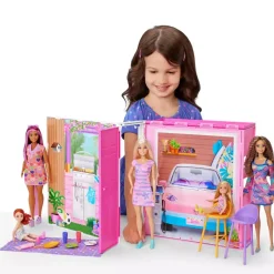 Barbie 65 aniversario Casa de muñecas con muebles y muñeca Apartamento 4 estancias - Juguete de Barb