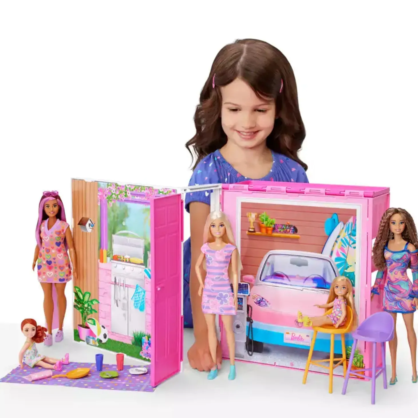 Barbie 65 aniversario Casa de muñecas con muebles y muñeca Apartamento 4 estancias - Juguete de Barb