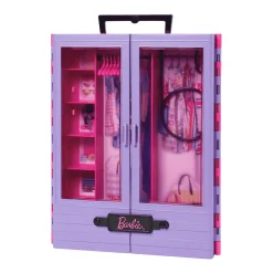 Barbie Fashionista Armario portátil con Muñeca y complementos 3 años