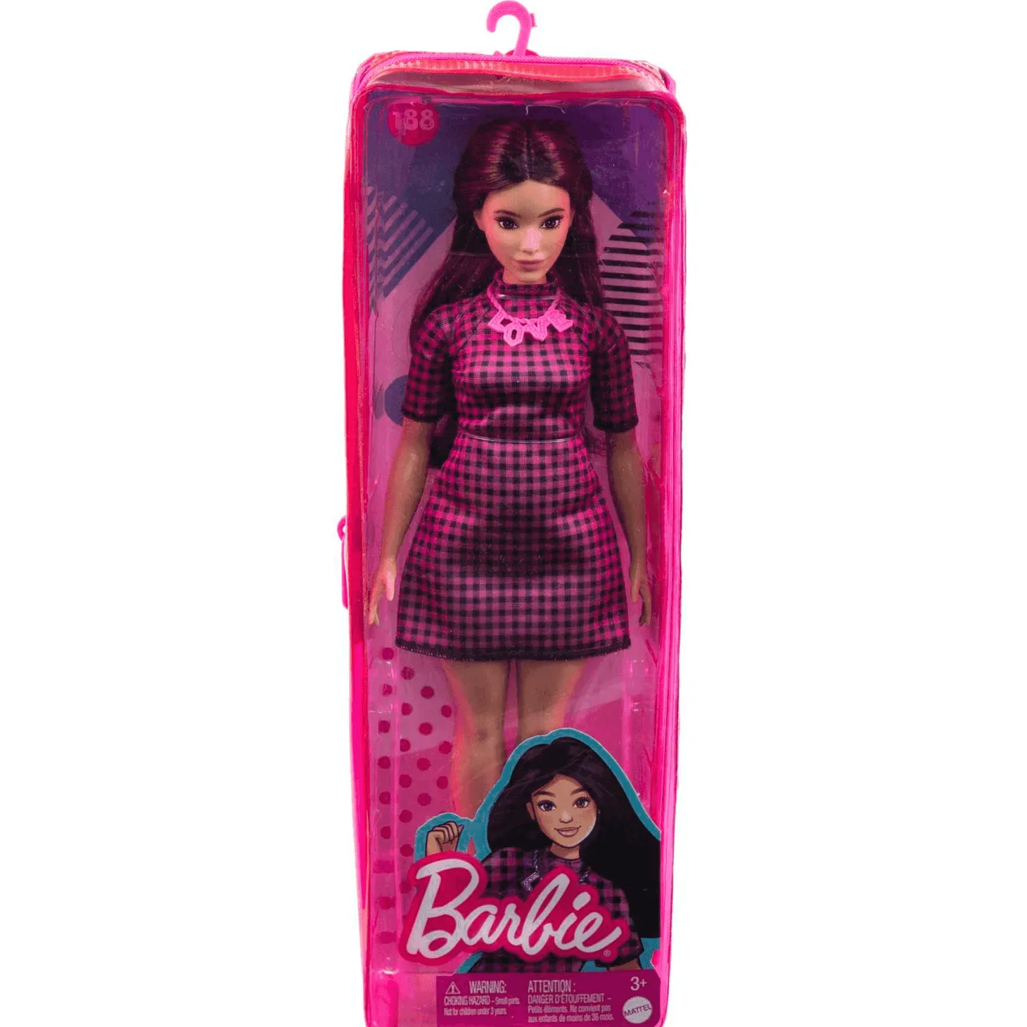 Barbie Fashionista Muñeca Vestido Rosa a Cuadros