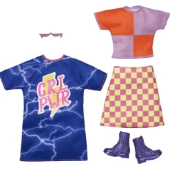 Barbie Pack 2 Looks de moda Ropa para muñecas y accesorios de juguete, regalo para niños y niñas +3