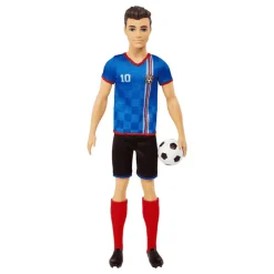 Barbie Profesiones Ken Futbolista Camiseta azul - Juguete de Barbie