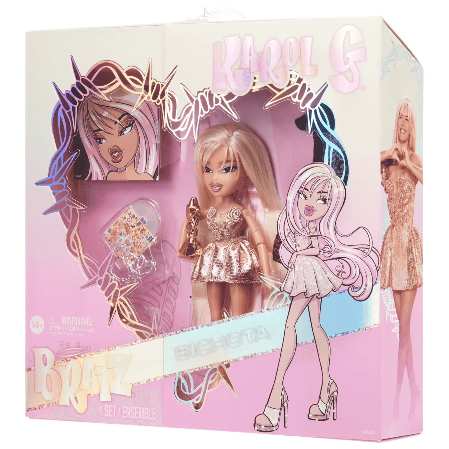 Bratz x Karol G Collector Doll con 3 looks y accesorios