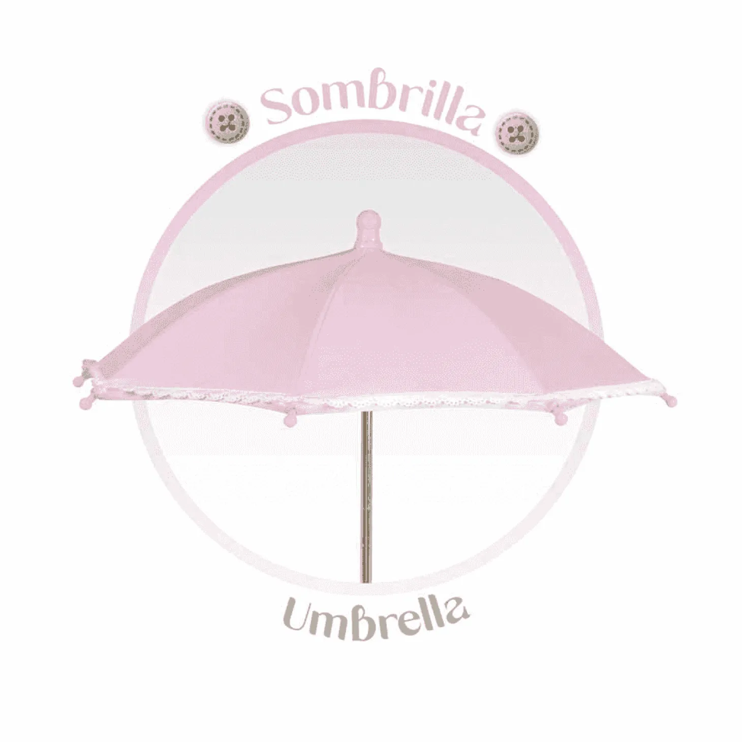 Coche de Muñecas 'Reborn' Plegable con Sombrilla y Suspensión De Cuevas