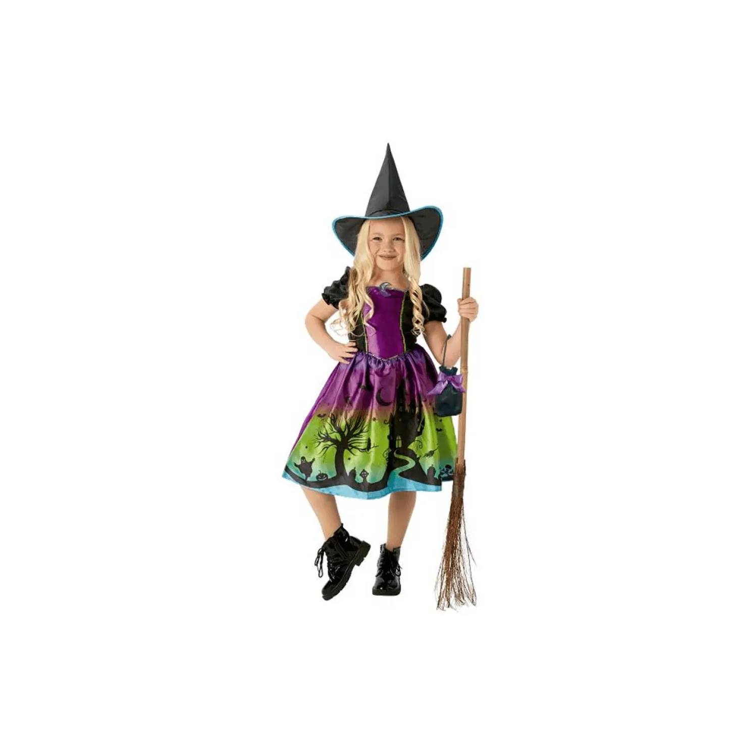 Disfraz Infantil de Bruja Luna Negra - Talla (5-7 años)