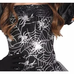 Disfraz de Bruja Telaraña Plateada Infantil T. 5-6