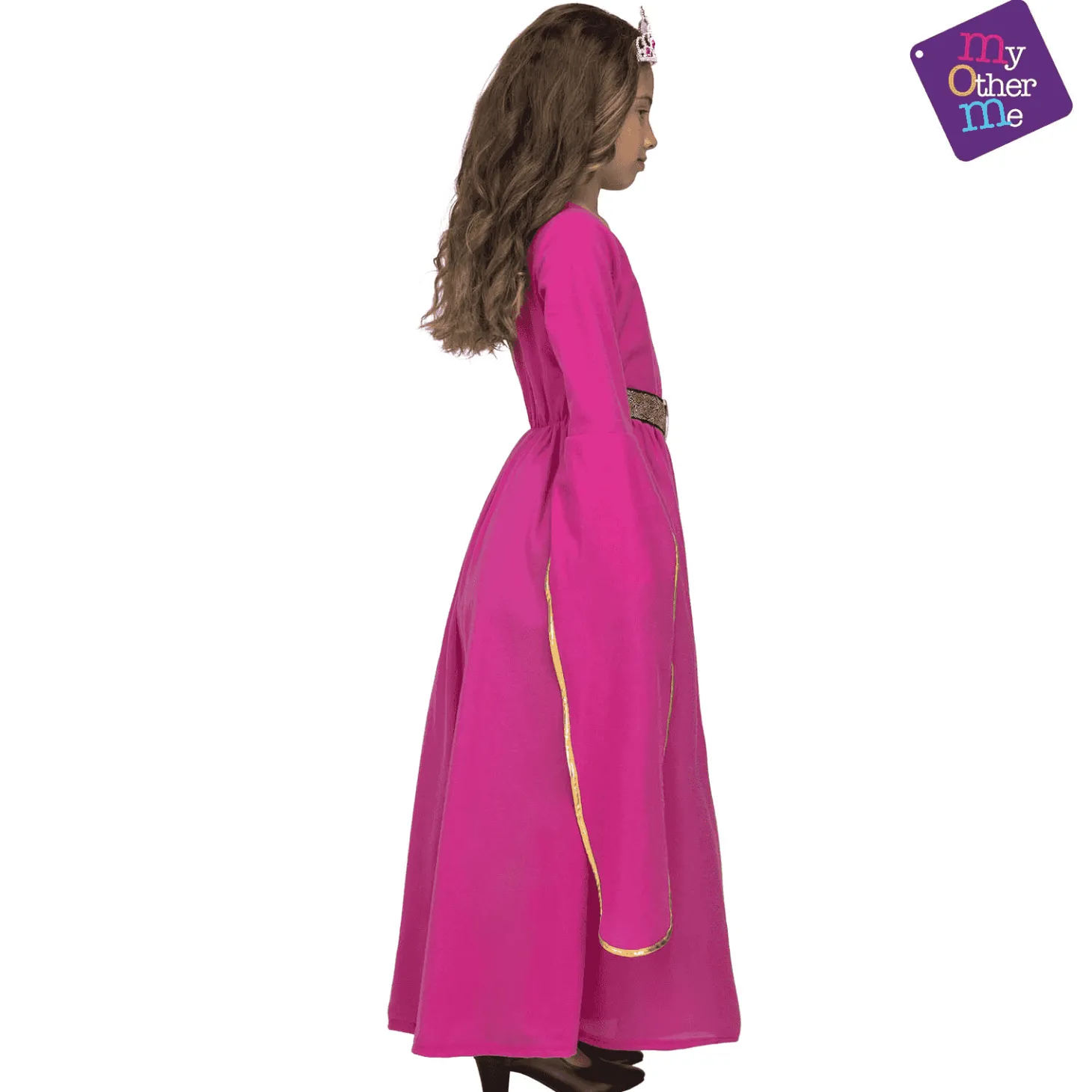 Disfraz de Princesa medieval rosa 7-9 años infantil