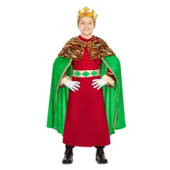 Disfraz de Rey mago verde 7-9 años infantil