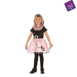 Disfraz de Señorita pink 5-6 años niña infantil