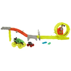 Hot Wheels Monster Trucks Carrera y Desafío Skelesaurus vs Bone Shaker