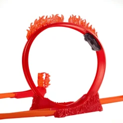 Hot Wheels Track Builder Acrobacias fuego Pista coches juguete 6 años