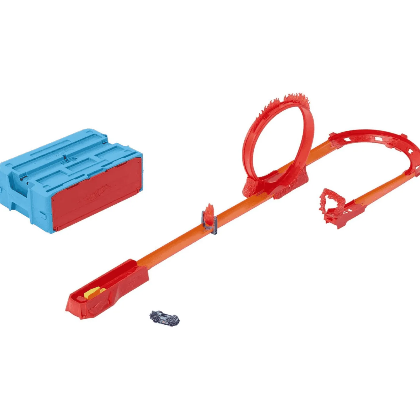 Hot Wheels Track Builder Acrobacias fuego Pista coches juguete 6 años