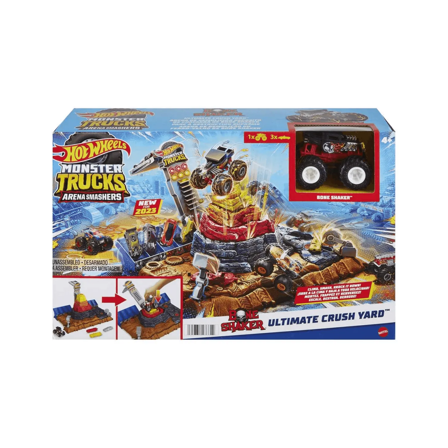 Hot Wheels Monster Trucks Arena World Pista central con coches 3 años
