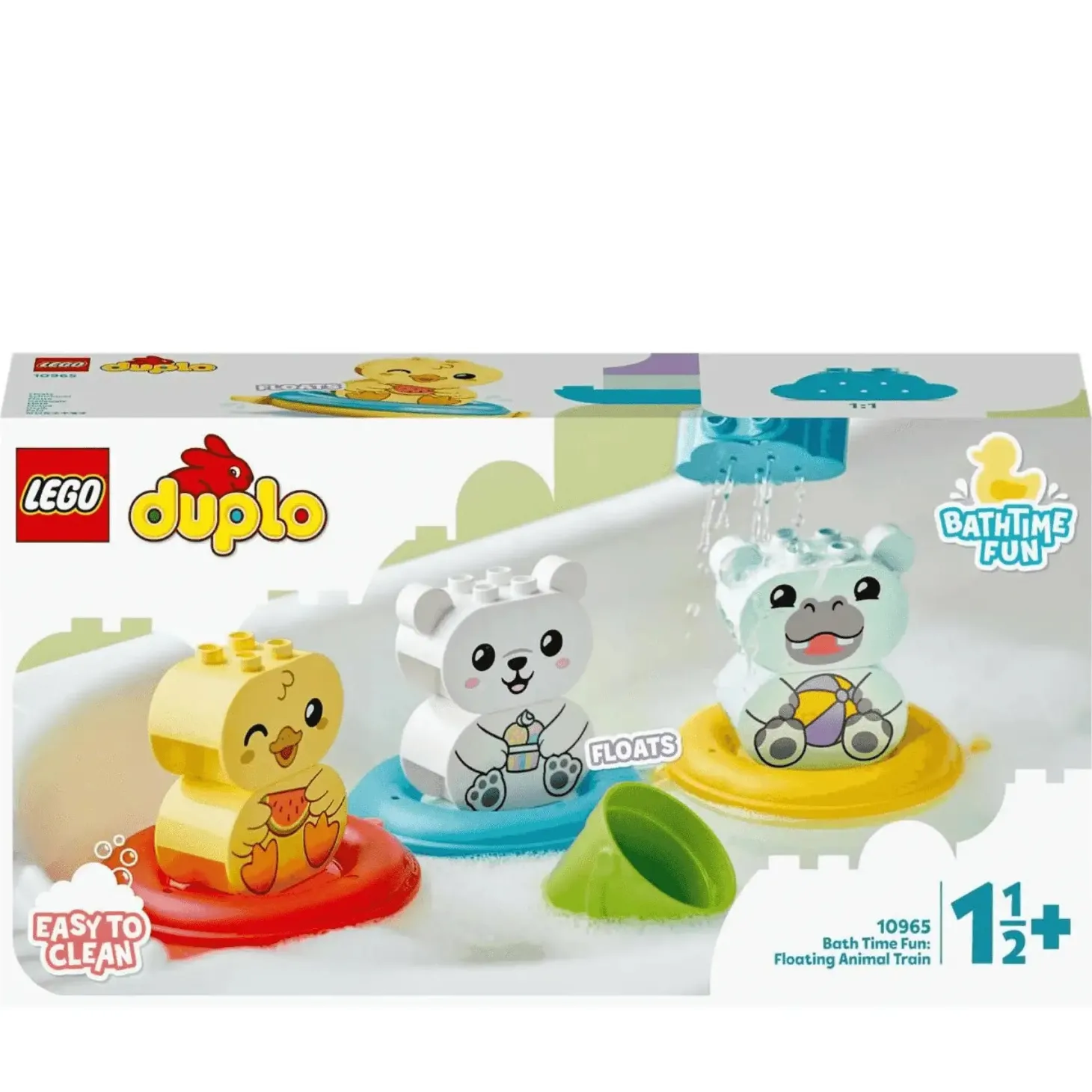 Juguete para construir Mi Primer LEGO DUPLO 10965 Diversión en el Baño: Tren de los Animales Flotant