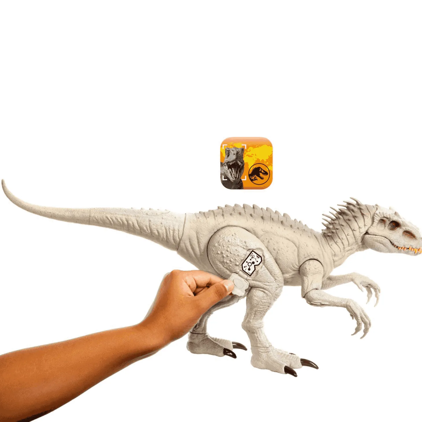 Jurassic World Indominus rex Camúflate y lucha Dinosaurio de juguete con luces, sonidos,