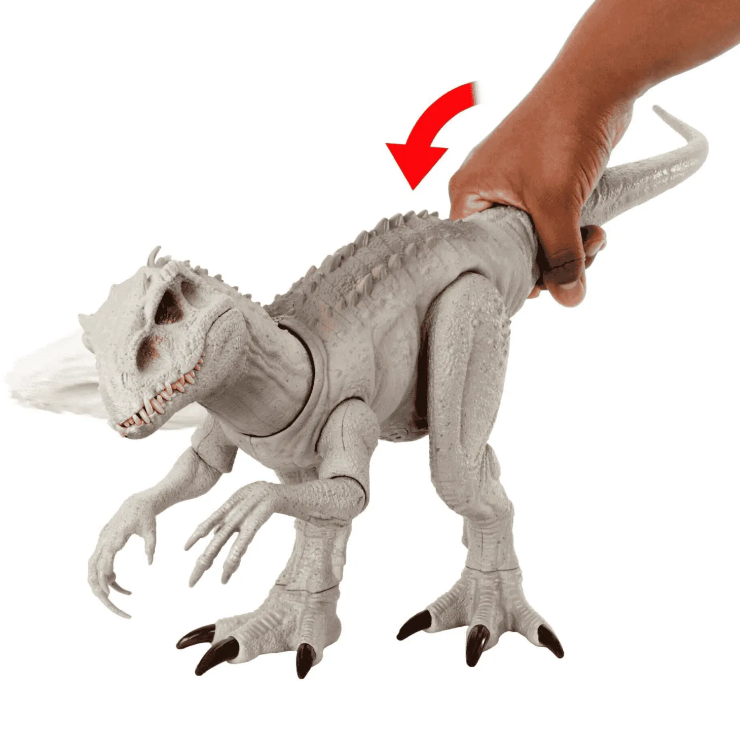 Jurassic World Indominus rex Camúflate y lucha Dinosaurio de juguete con luces, sonidos,