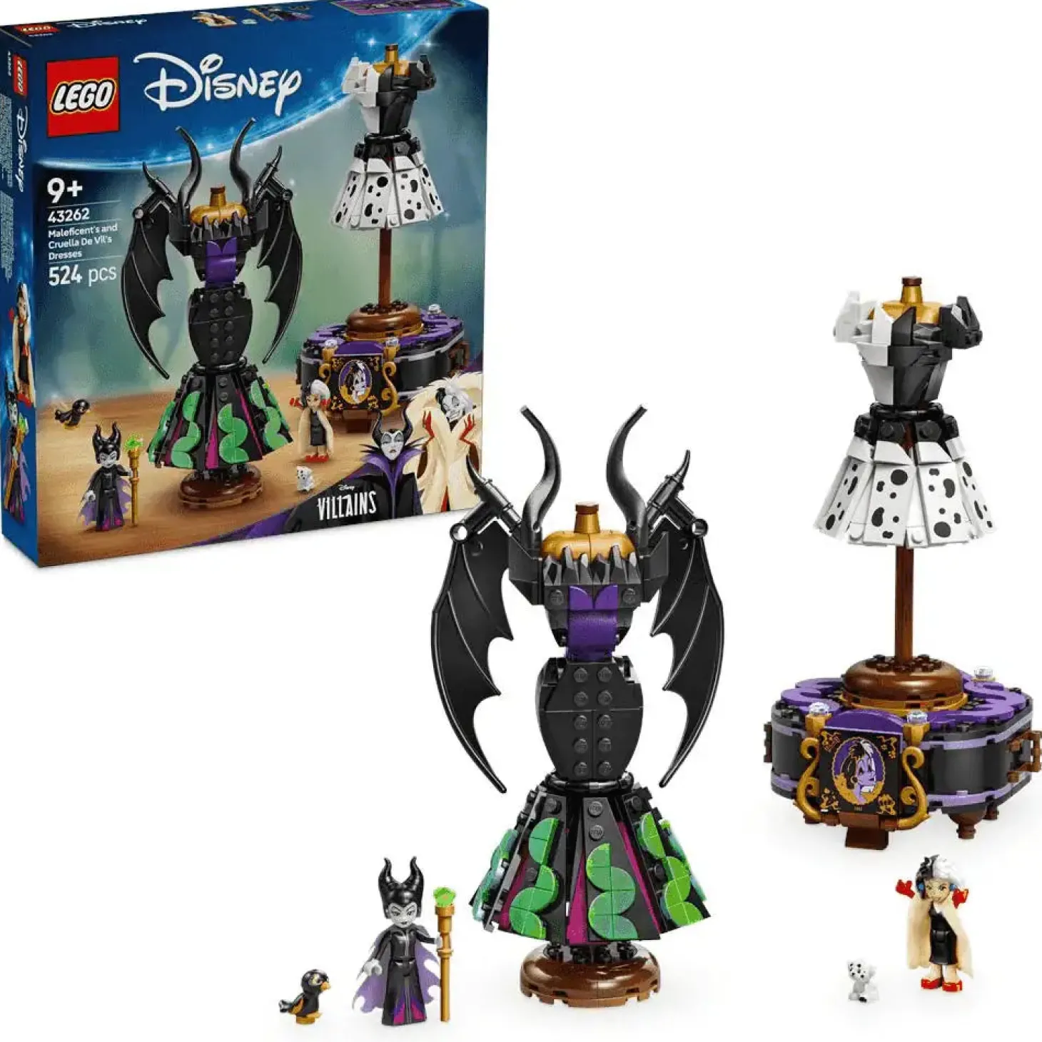 LEGO | Disney Villains Trajes de Maléfica y Cruella De Vil 43262