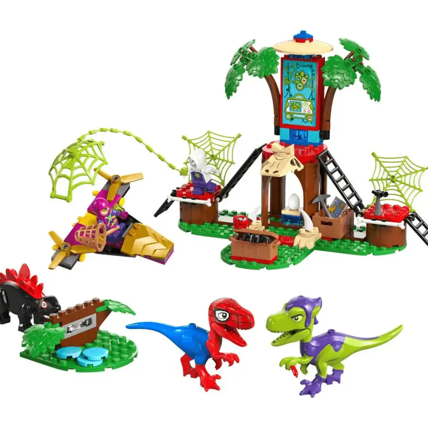 LEGO Marvel Spidey y su Superequipo Spidey y Gobby: Batalla de Raptores en la Base de la Casa del Ár