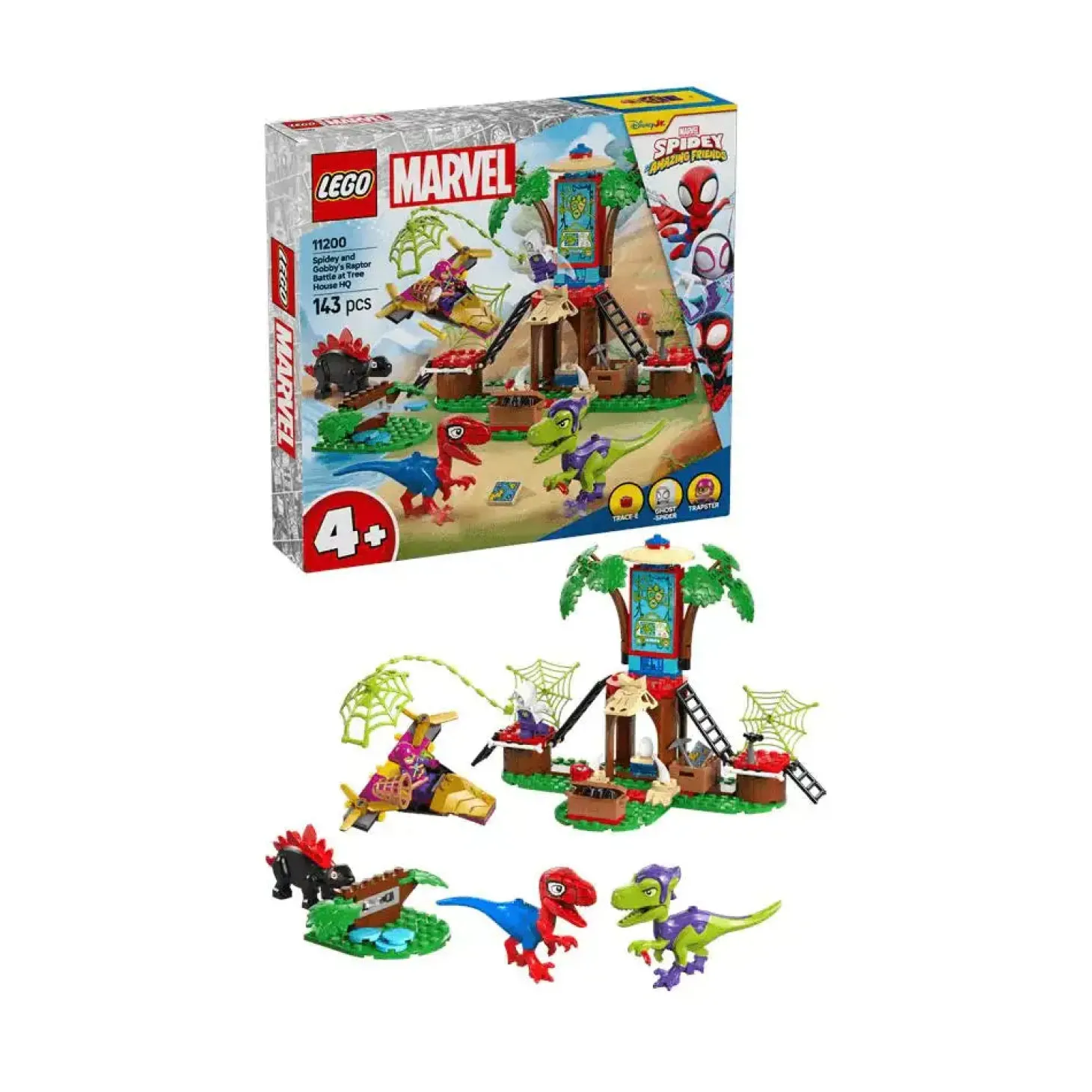 LEGO Marvel Spidey y su Superequipo Spidey y Gobby: Batalla de Raptores en la Base de la Casa del Ár