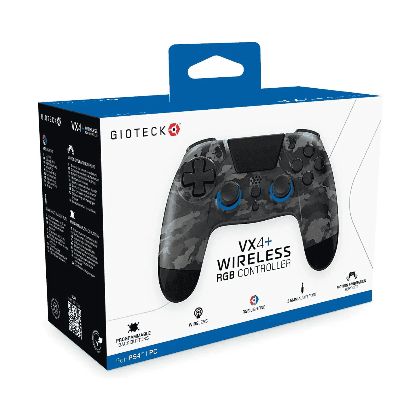 Mando RGB inalámbrico premium Gioteck WX4 para PlayStation 4
