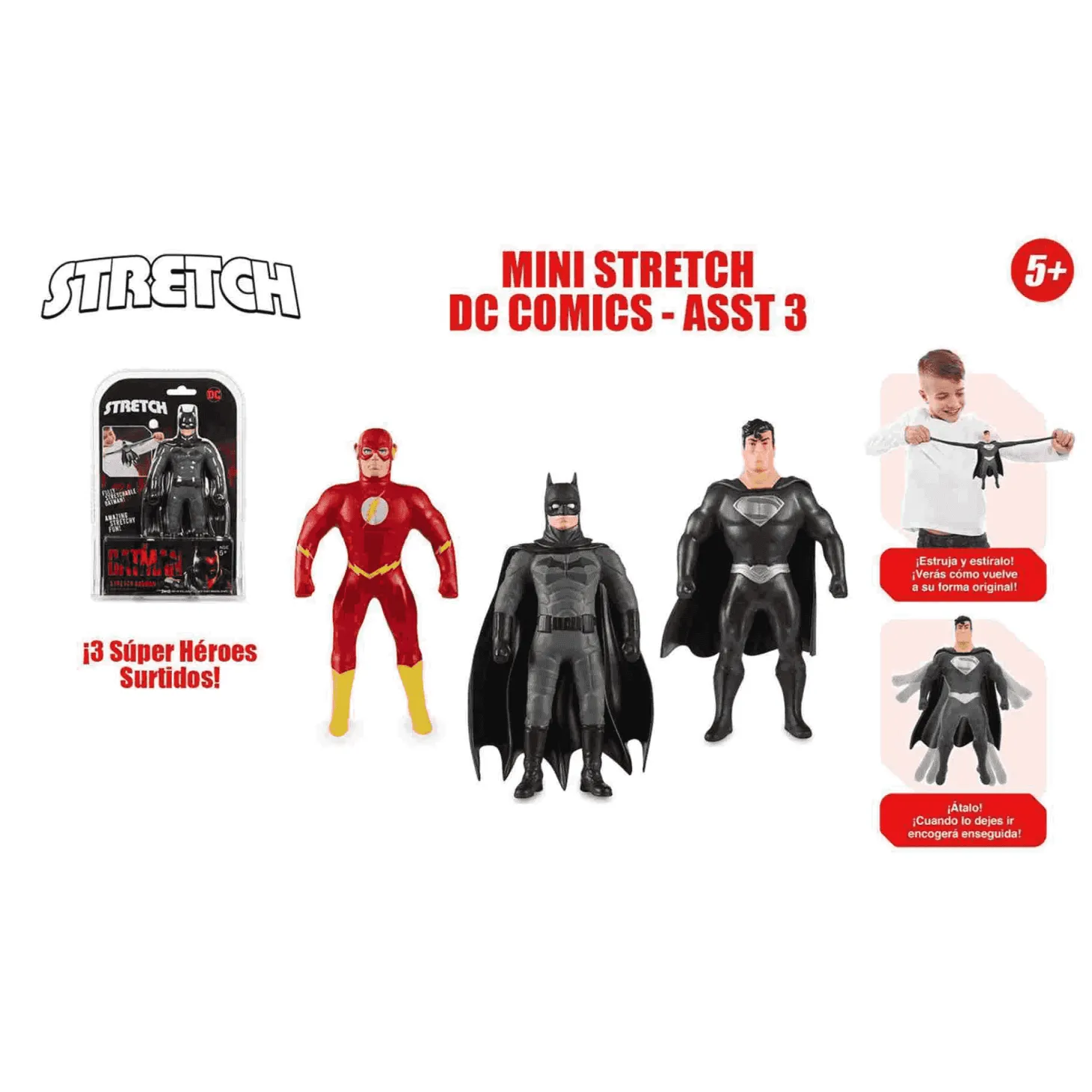 Mini Stretch DC Comics Figura Superhéroe