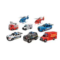 Motor Planet Mega Set Vehículos de Emergencia – Modelos surtidos con luz, sonido e inercia (3+)