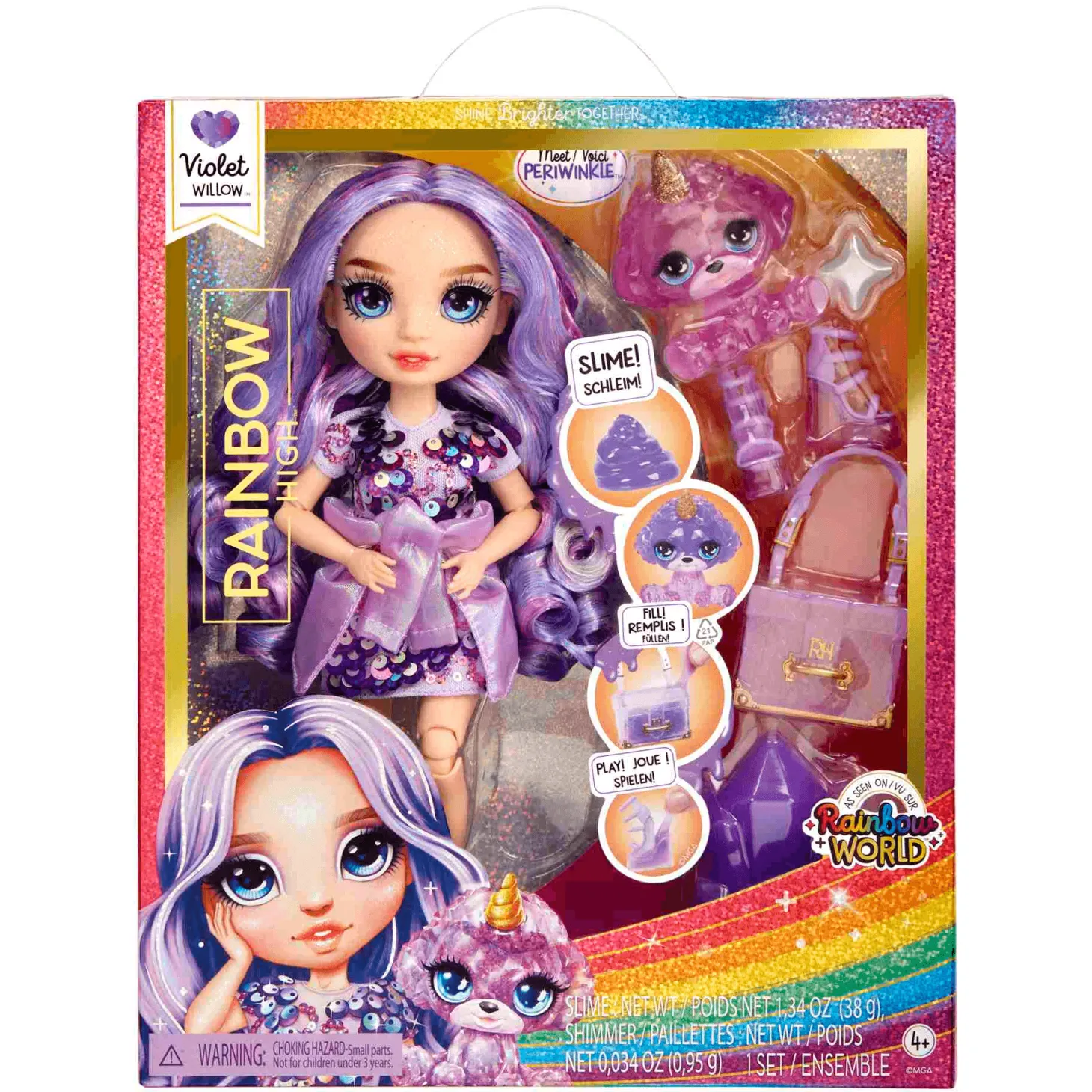 Muñeca Rainbow World Violet Purple