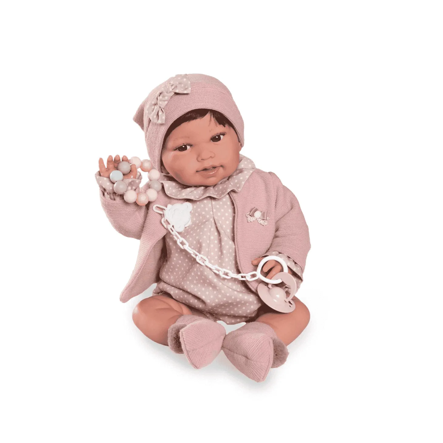 Muñecas Antonio Juan Recién Nacida Pipa Paseo con Mordedor 42 cm