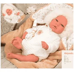 Muñecas Arias Reborn 40cm Alejandra Beige