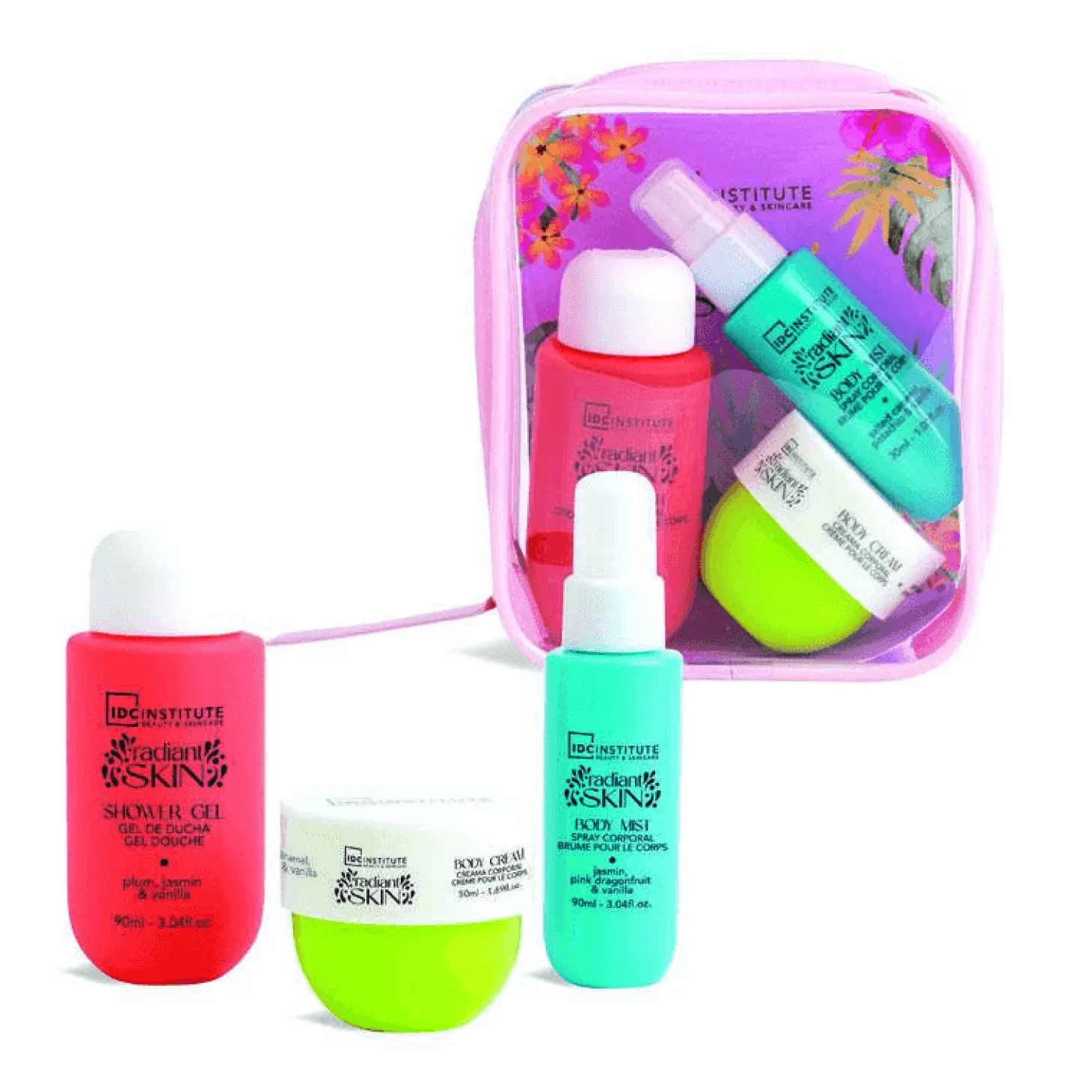 Neceser IDC Radiant Skin – Set Cuidado Corporal 3 Piezas