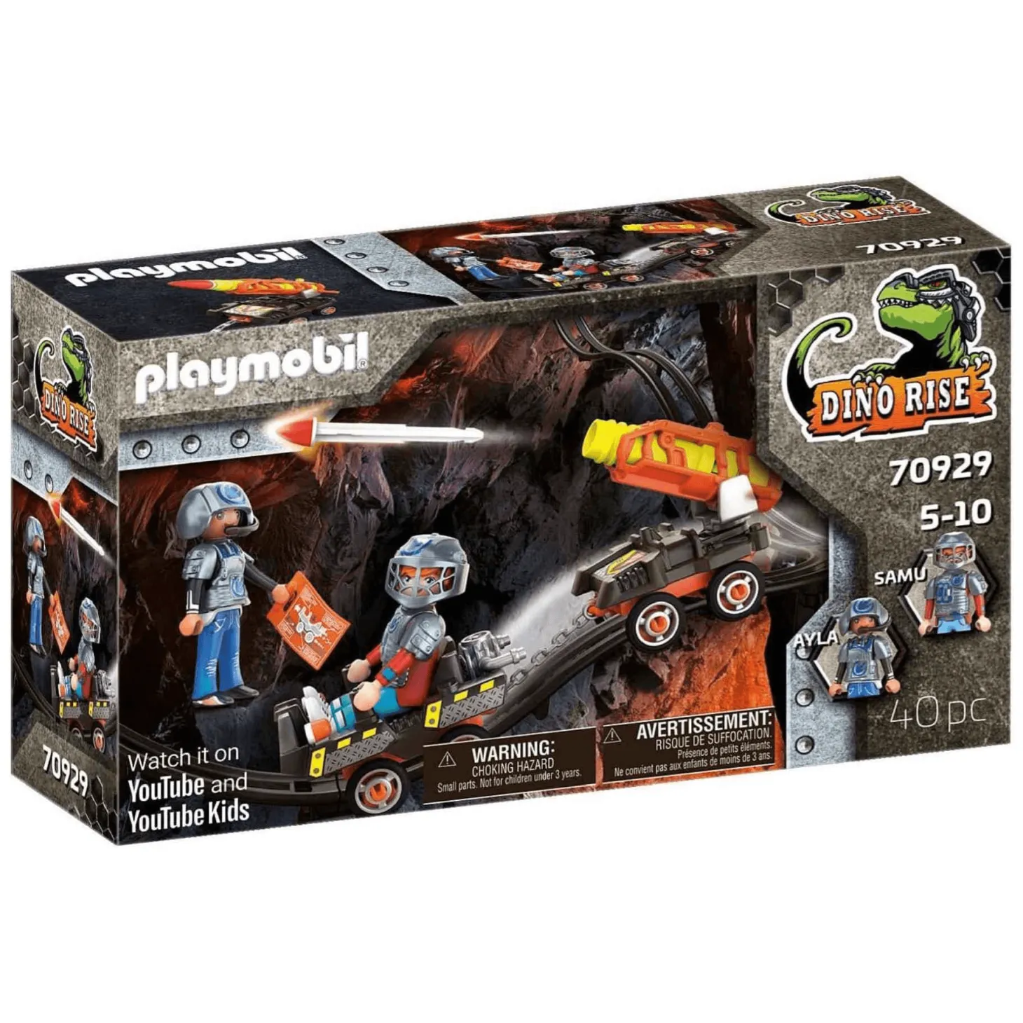 Playmobil Dino Rise Carro De Cohetes Dino Mine 70929