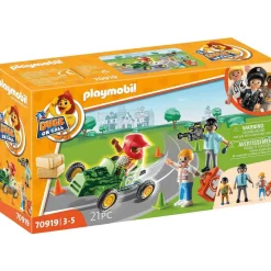 Playmobil Duck On Call Acción Ambulancia Ayuda al piloto de Carreras 70919