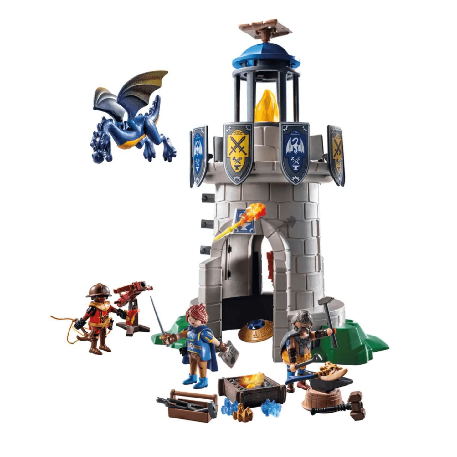 Playmobil Torre de Caballeros con Herrero y Dragón