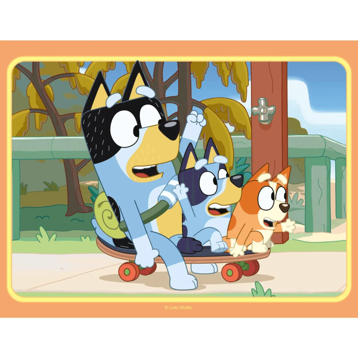 Ravensburger Puzzle Bluey, Colección Puzzle 4 in a box, 10, 12, 14, 16 Piezas, Puzzle para Niños, Ed