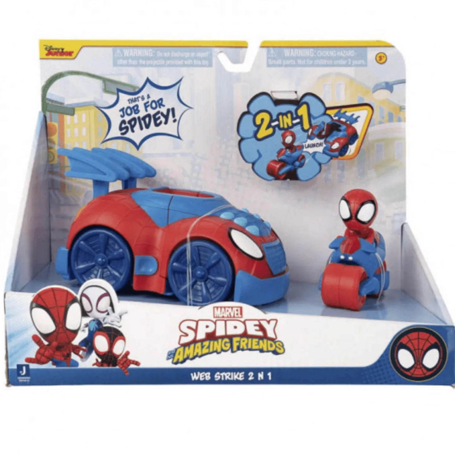 Spidey and His Amazing Friends Vehículo Web Strike 2 en 1