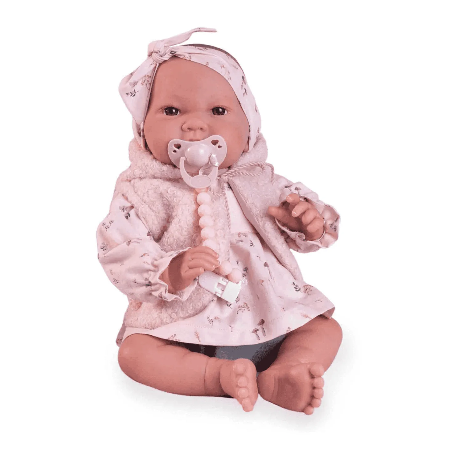 Sweet Reborn Nica con chaleco y lazo- Muñecas Antonio Juan