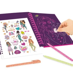 TOPModel Doodle Book Neón con Set de Bolígrafos Neón